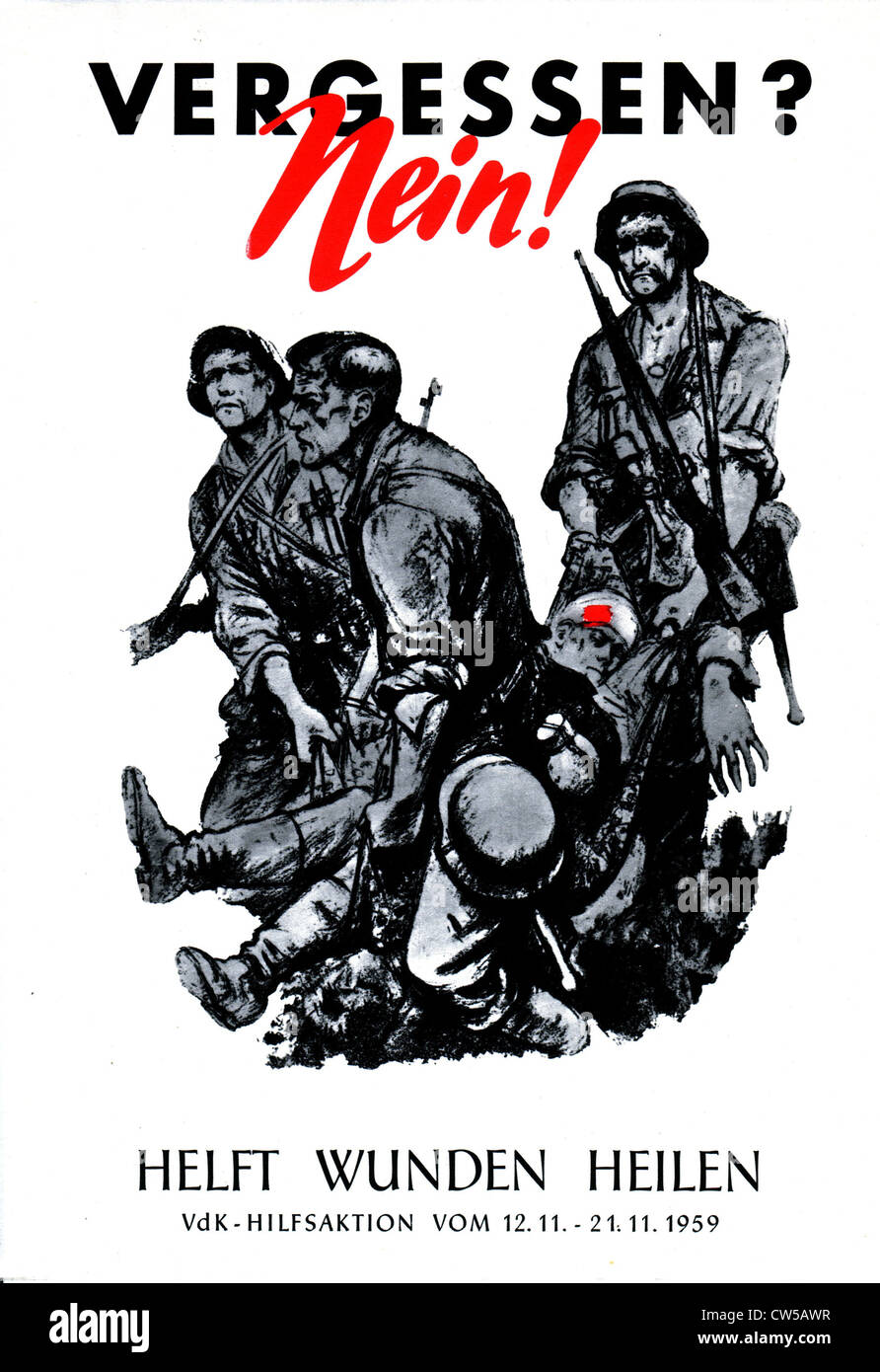 Propaganda poster: 'Forget? No!' (World War II) Stock Photo