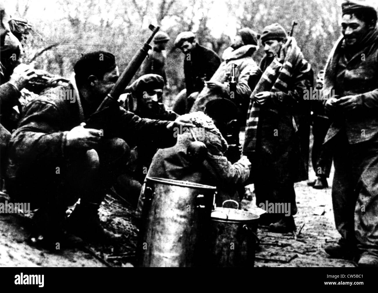 Spanish Civil War, combatants in Guadalajara Stock Photo