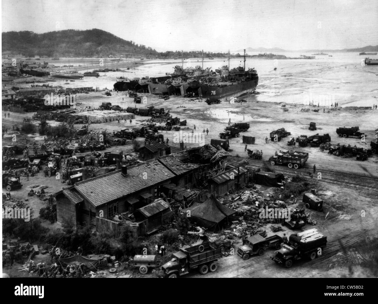 Korean War, Invasion of Inchon Stock Photo