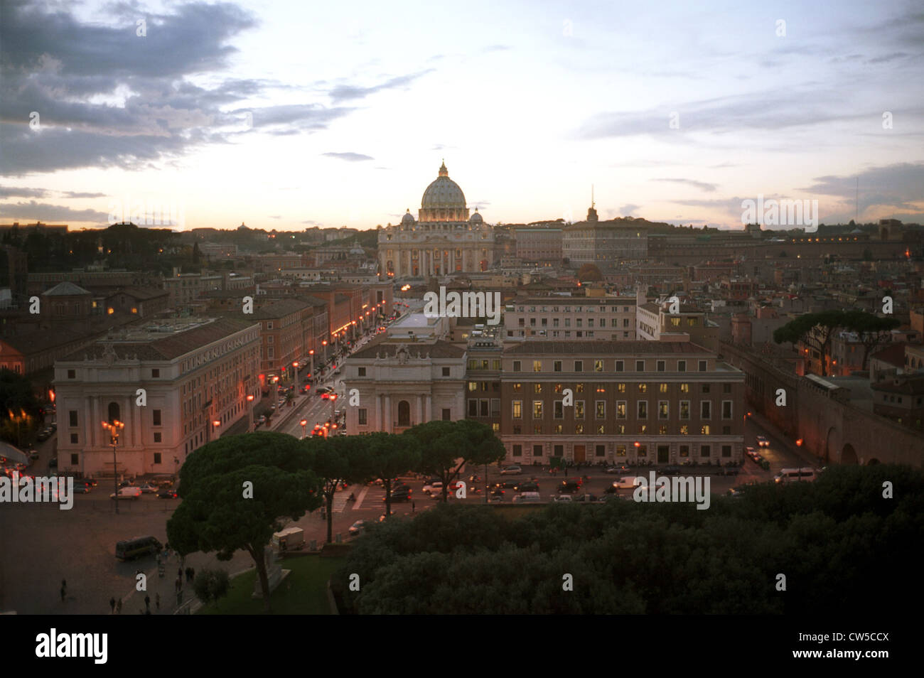 Rome look over Rome to Saint Peter's Stock Photo