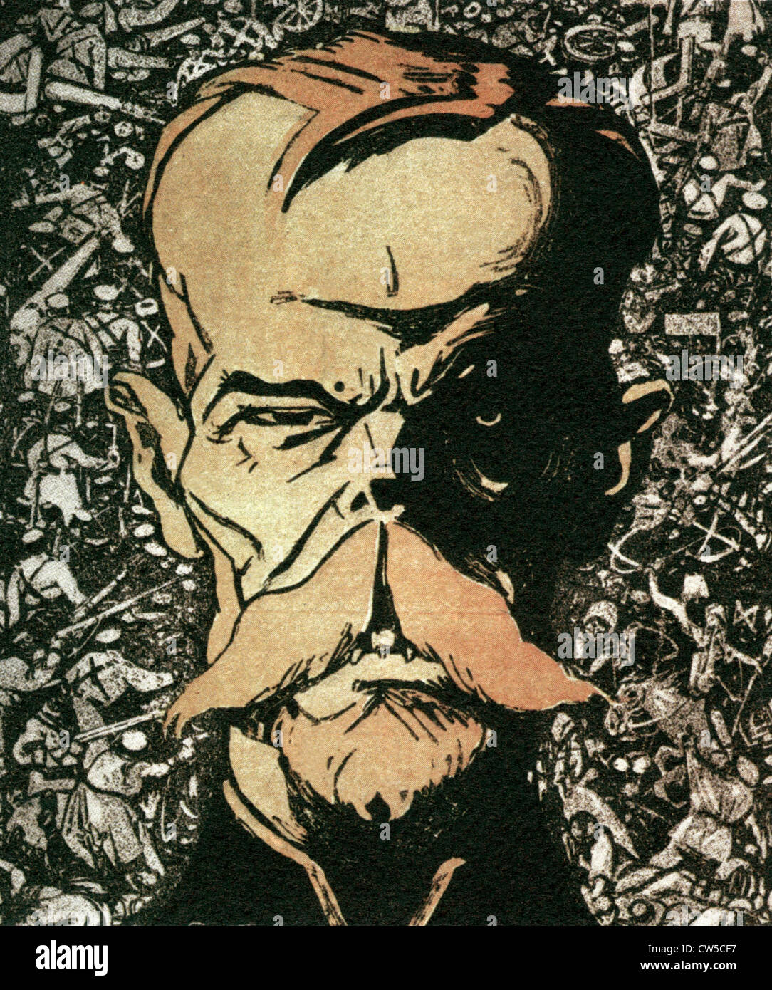 Galantara, caricature: 'The Insensitive' (Tsar Nicholas II) Stock Photo