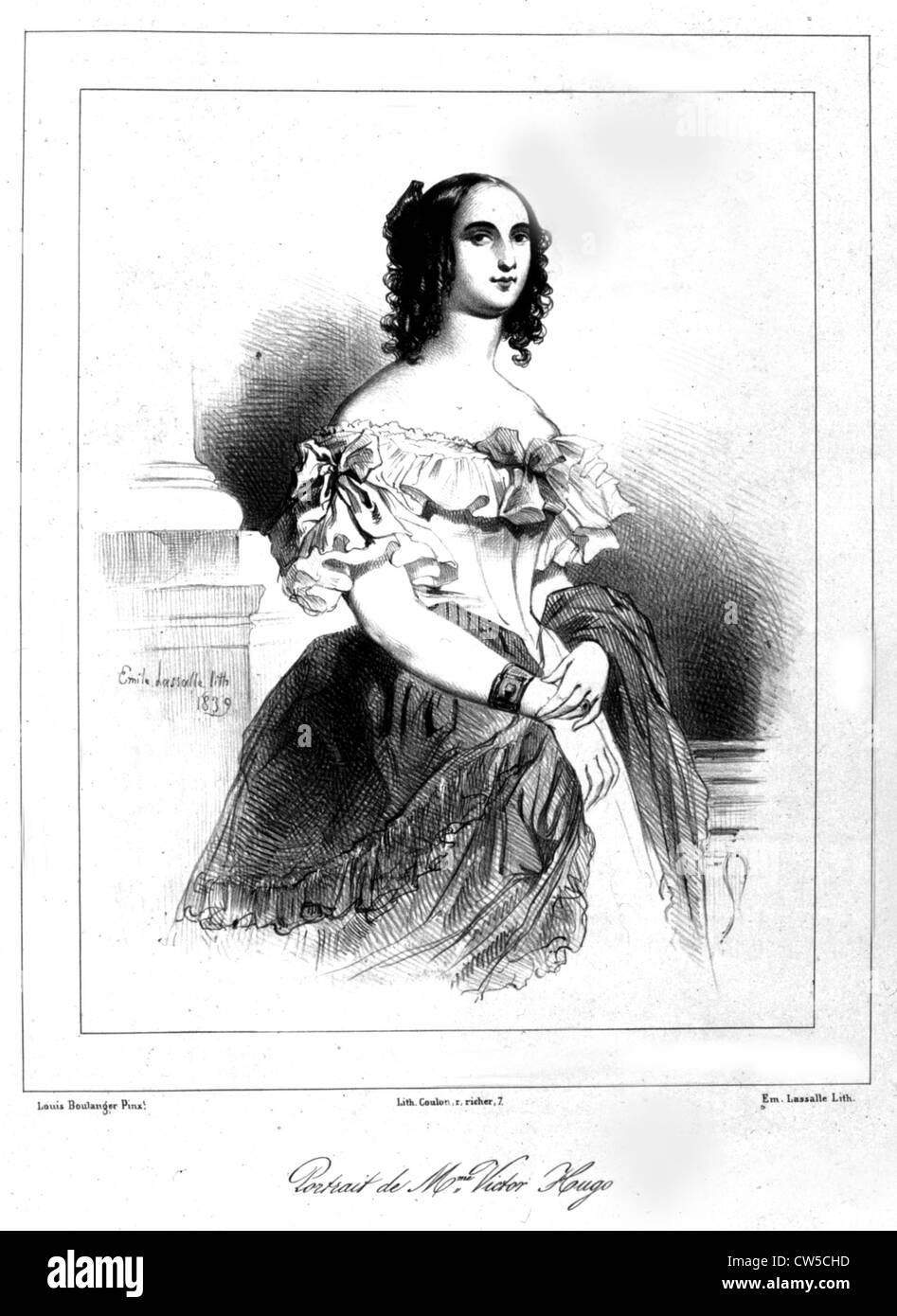 Adèle Foucher, Mrs Victor Hugo Stock Photo