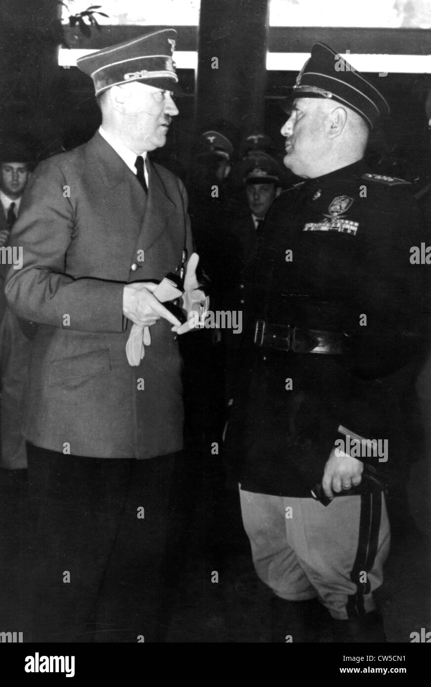 Adolf Hitler (1889-1945) and Benito Mussolini (1883-1945) Stock Photo