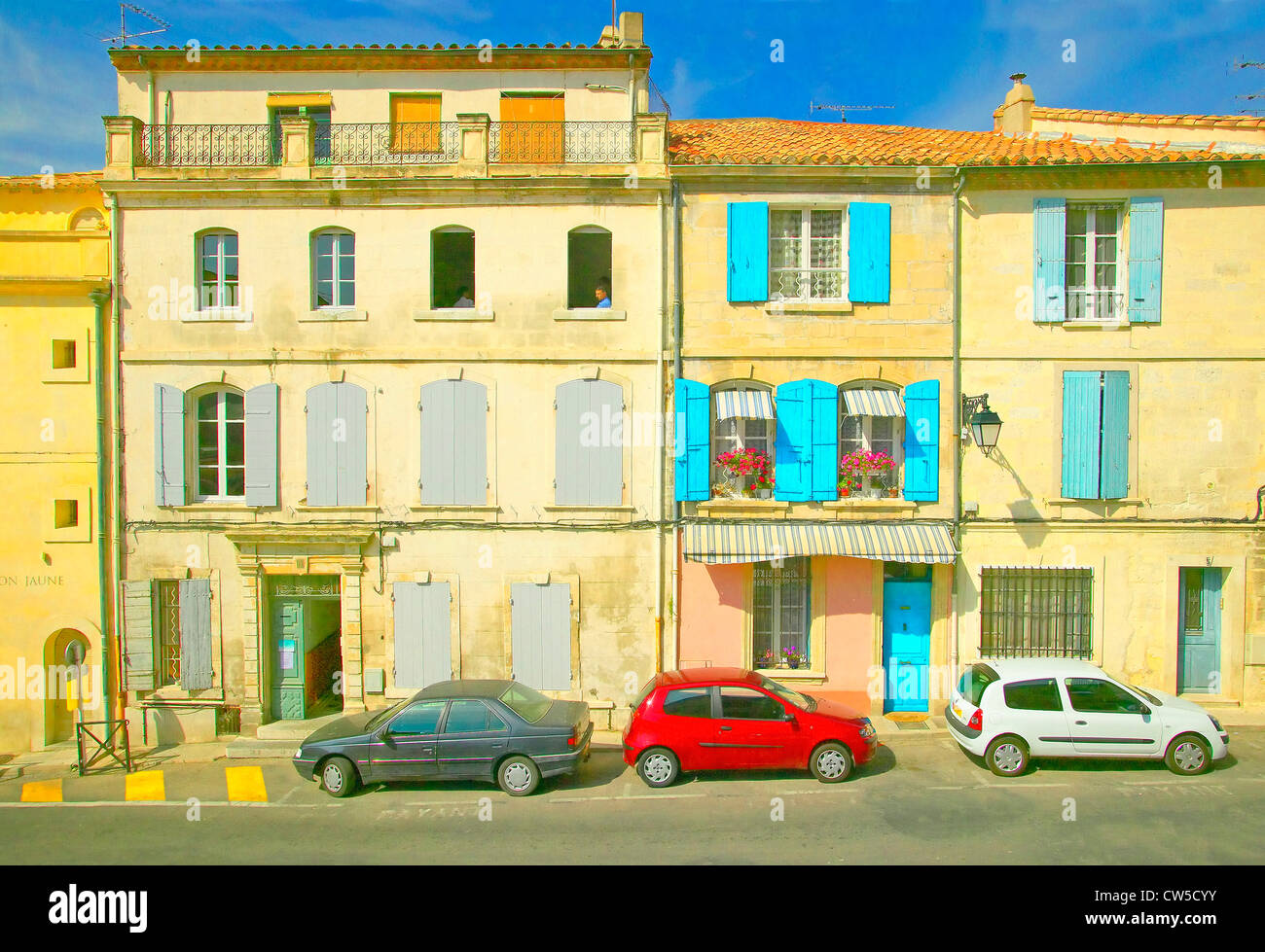 Building and cars in the town of arles hires stock photography and images Alamy