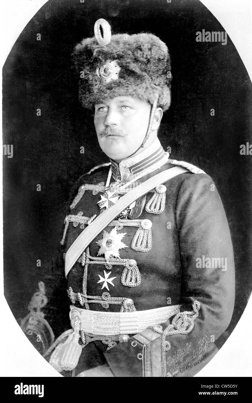 Portrait of Prince Eitel of Prussia, Wilhelm II's second son Stock Photo