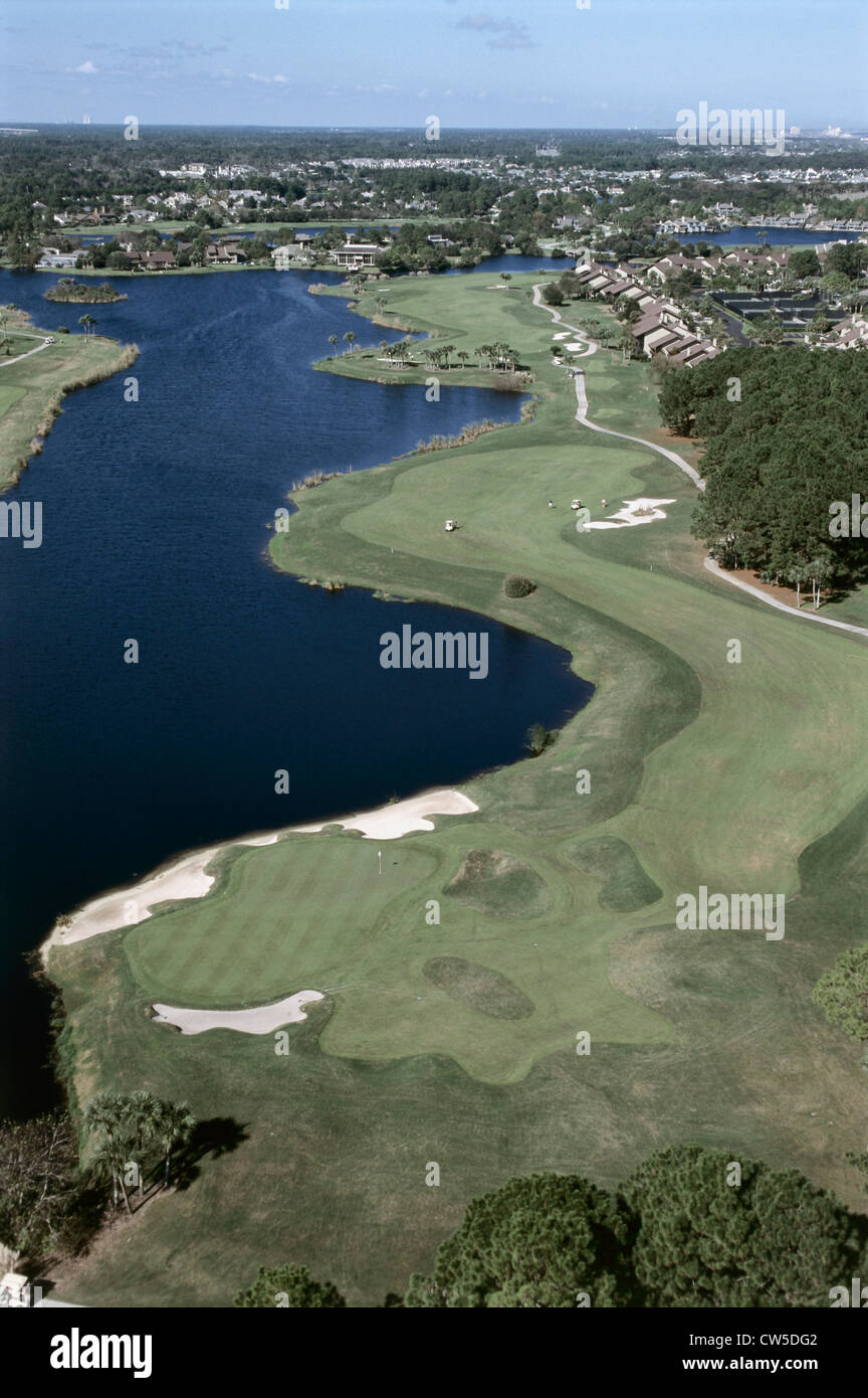 Aerial view of a golf course, Jacksonville, Florida, USA Stock Photo
