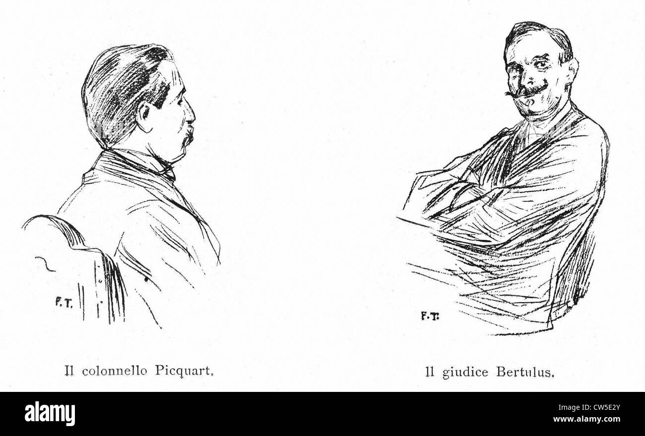 Dreyfus affair, the Rennes trial (1899) in "l'Illustrazione Italiana