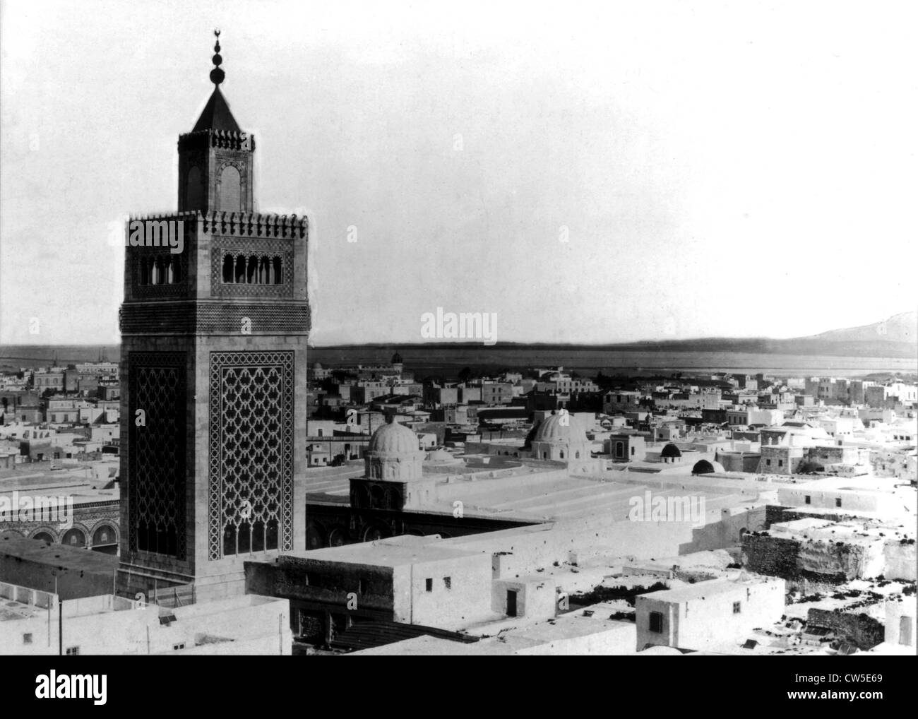 Tunis. Djama ez-zitonna mosque. Picture by Maurice Guibert Stock Photo