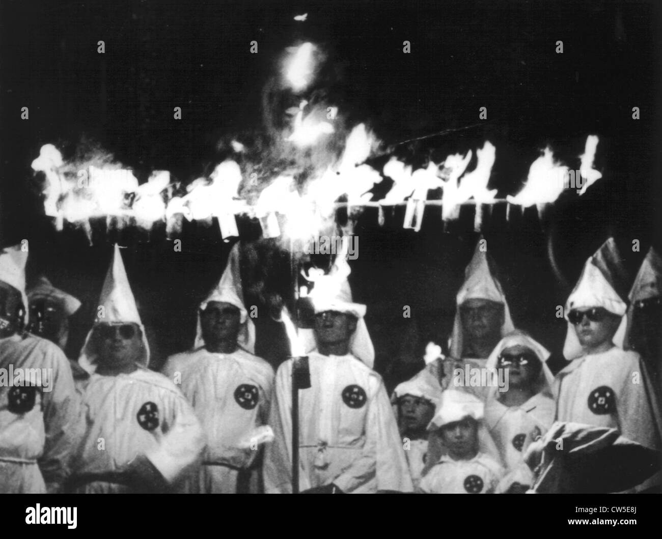 Demonstration of the Ku Klux Klan Stock Photo