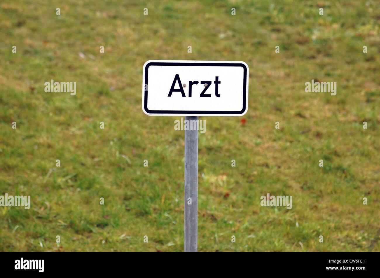 Sign saying, doctor, Berlin Stock Photo