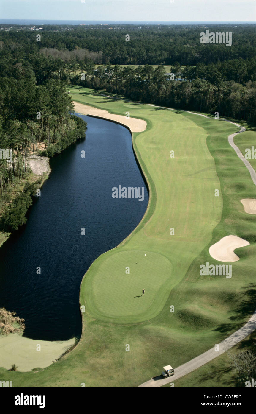 Aerial view of a golf course, Jacksonville, Florida, USA Stock Photo Alamy