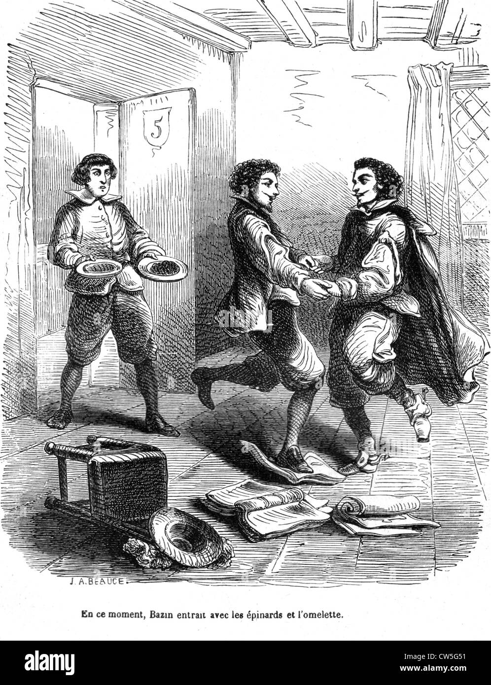 The Three Musketeers, D'Artagnan, Aramis and Bazin Stock Photo Alamy