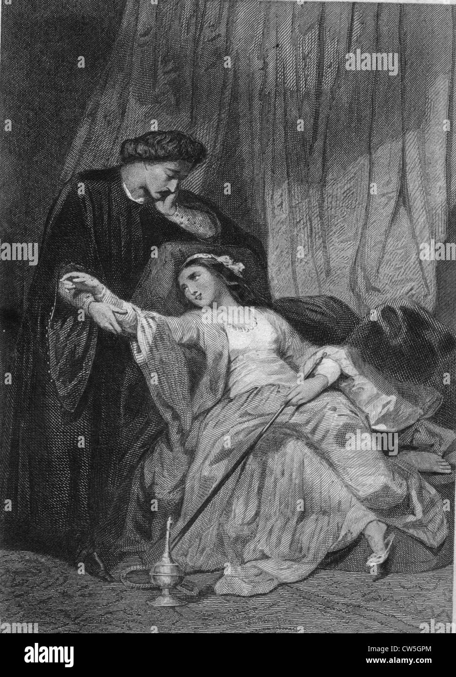The Count of Monte Christo. Engraving by Tony Johannot, MonteChristo