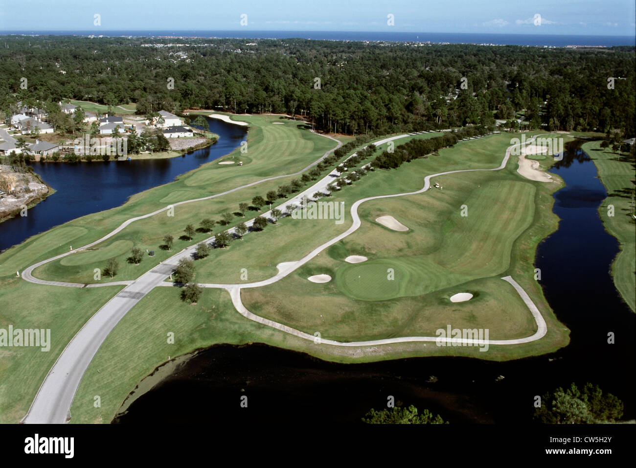 Aerial view of a golf course, Jacksonville, Florida, USA Stock Photo Alamy
