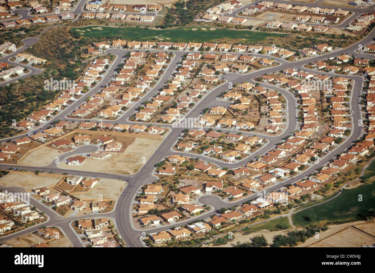 Aerial view of desert land use in Tucson, Arizona Stock Photo Alamy