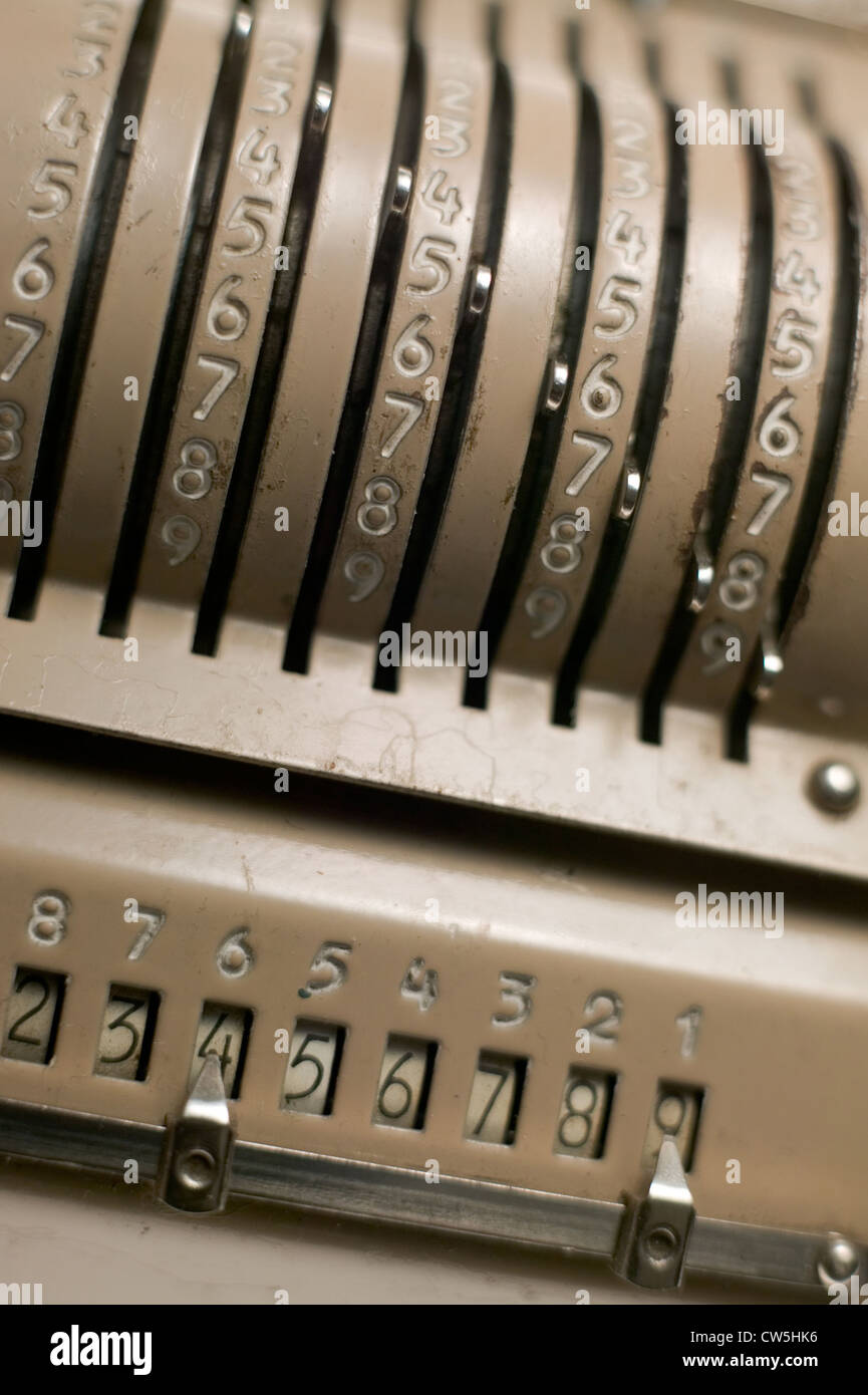 Mechanical calculator Stock Photo Alamy