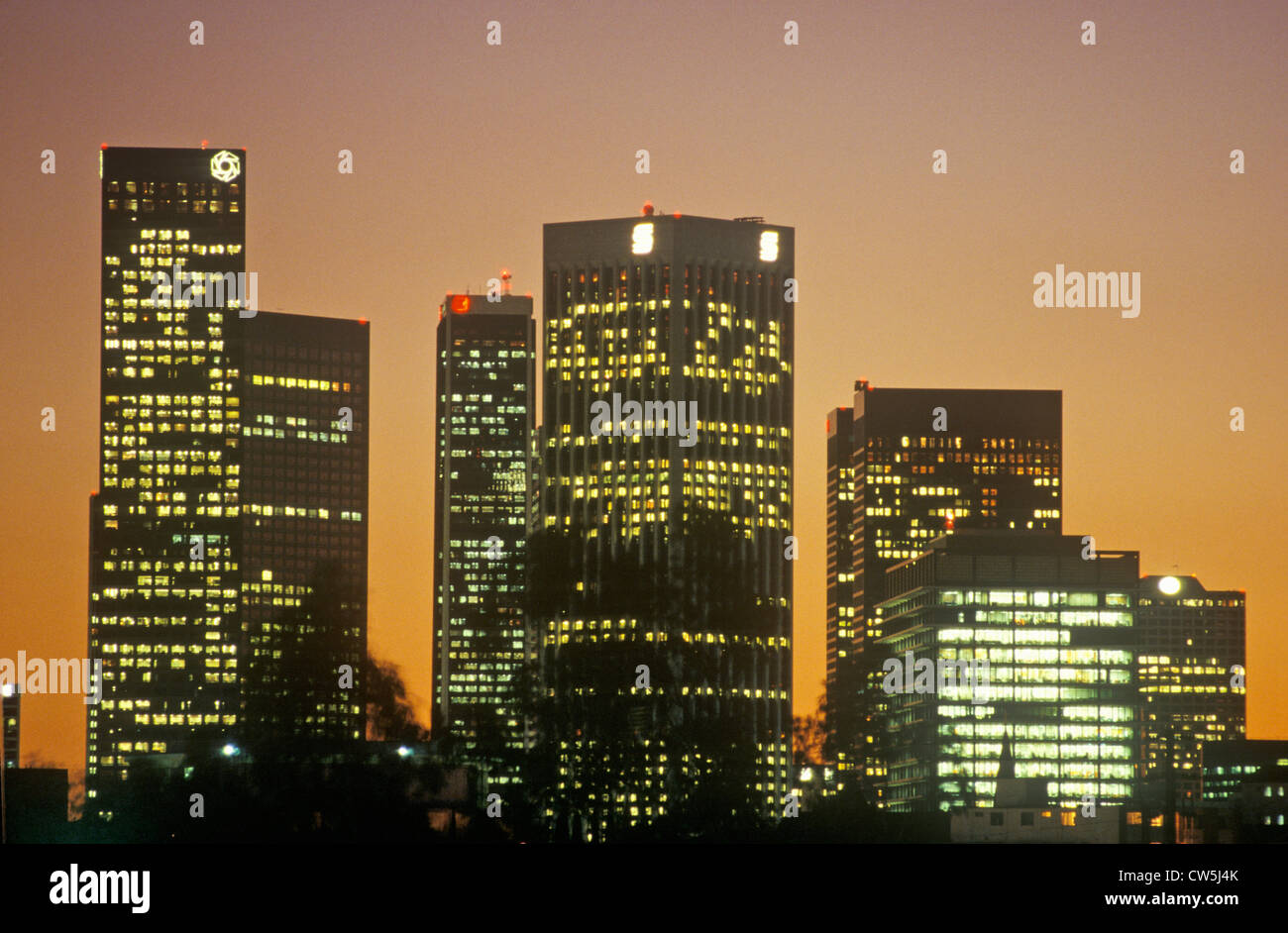 Sunset over Harbor Freeway, Los Angeles, California Stock Photo - Alamy