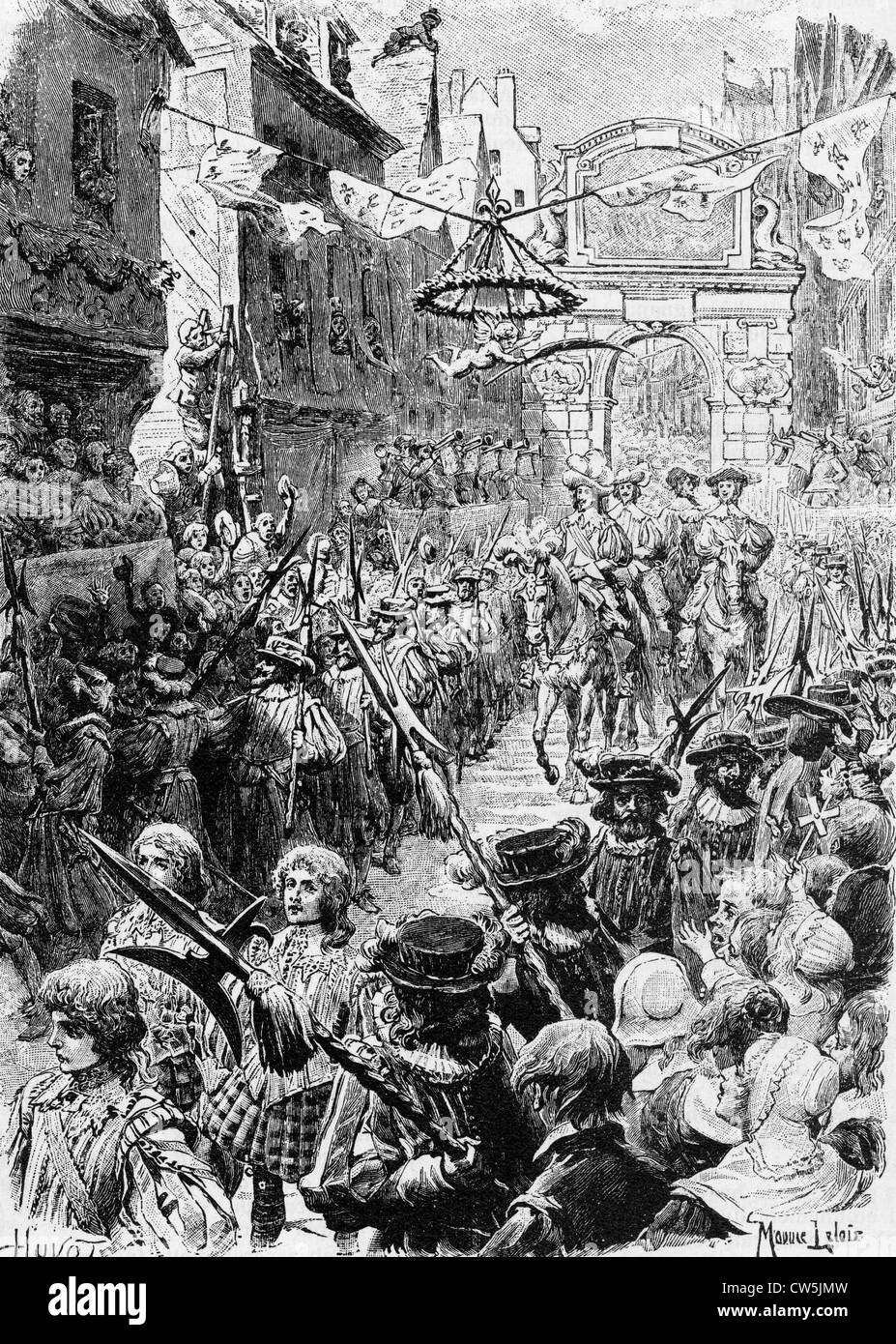 The Three Musketeers. Engraving Stock Photo Alamy