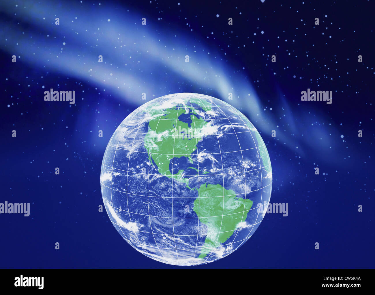 Close-up of longitude and latitude lines on a globe Stock Photo - Alamy