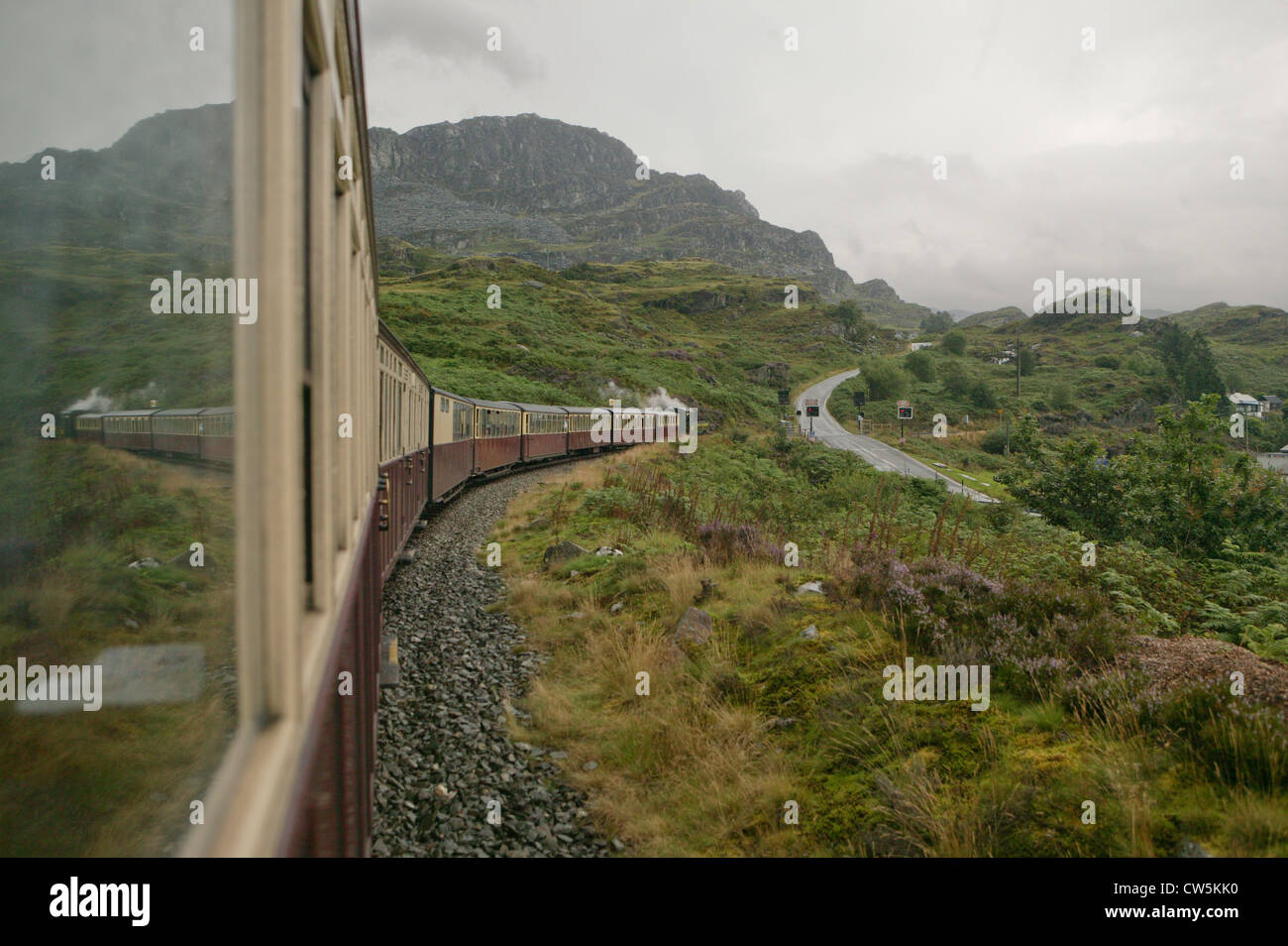 The Ffestiniog Railway runs between Porthmadog and Blaenau Ffestiniog