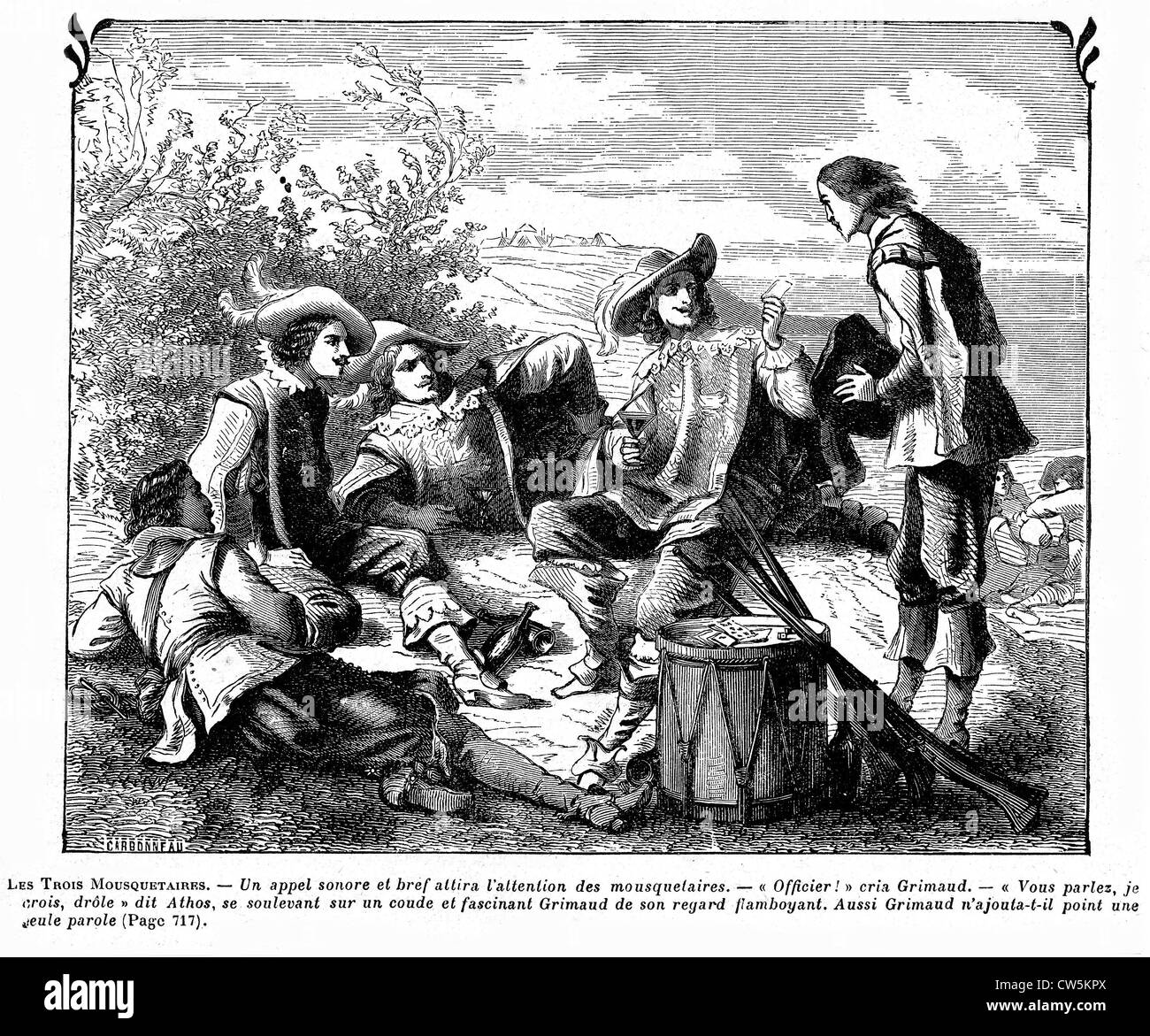 Three Musketeers Stock Photo Alamy