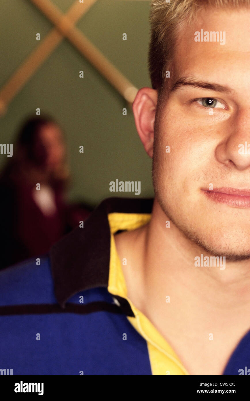 Portrait of a young man smiling Stock Photo - Alamy