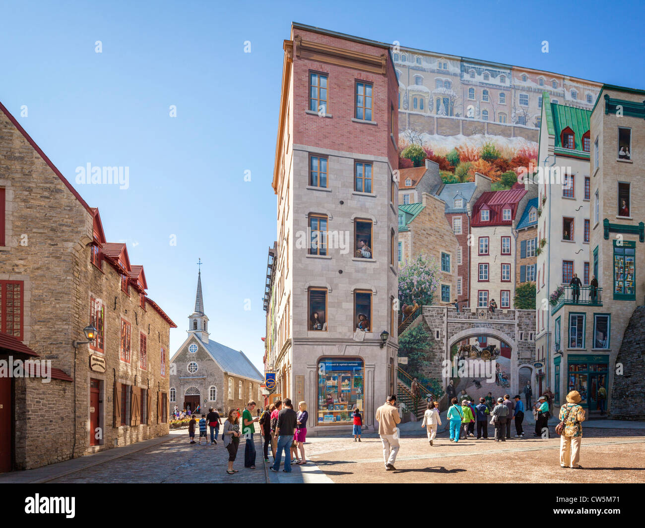 Fresque des Québécois, Quebec City Stock Photo