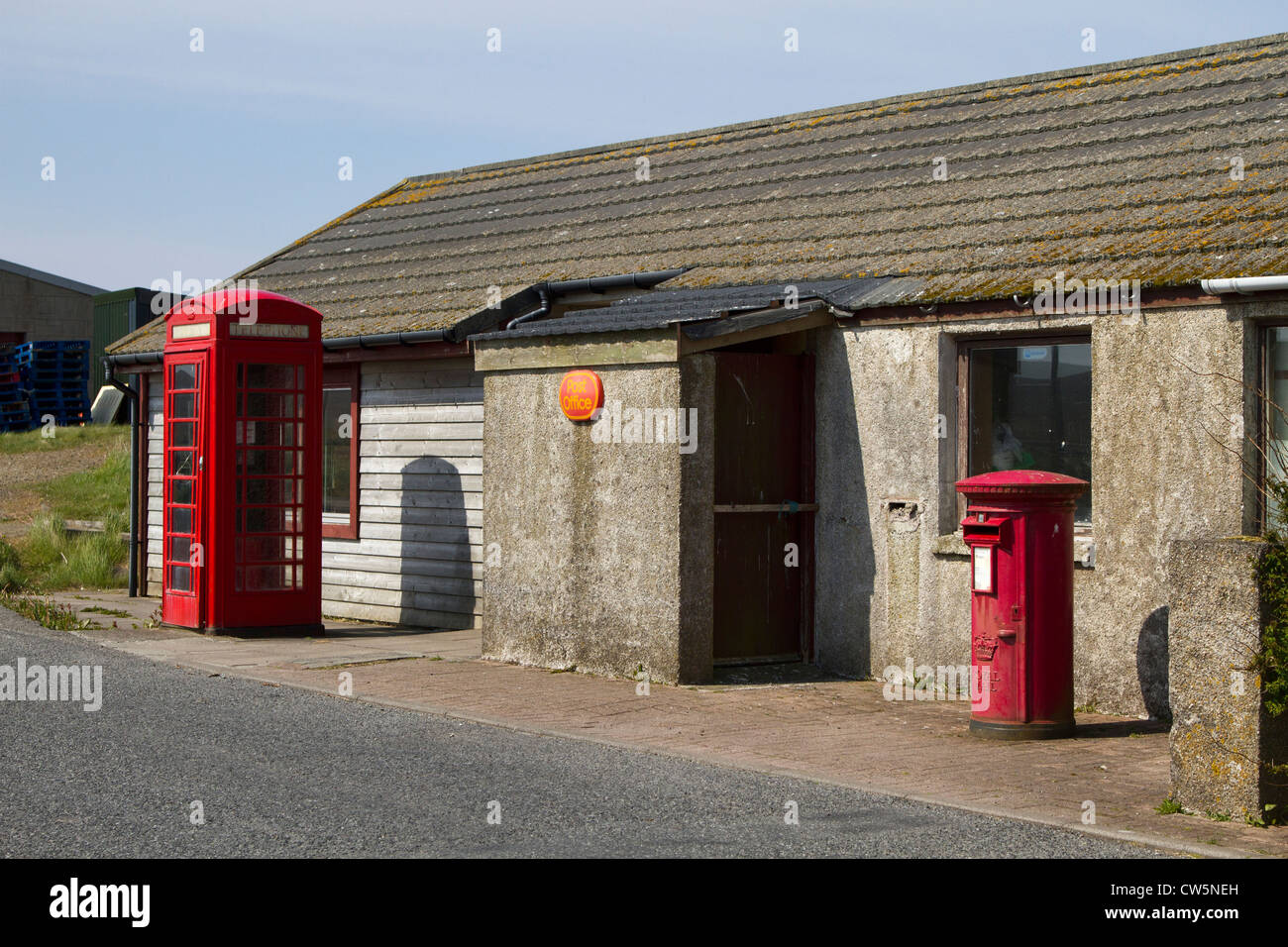 Post Office at Baltasound, Unst in the Shetland Islands Stock Photo