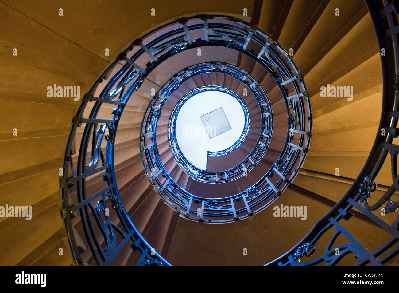 Spiral staircase in the Universty of Heidelberg Stock Photo