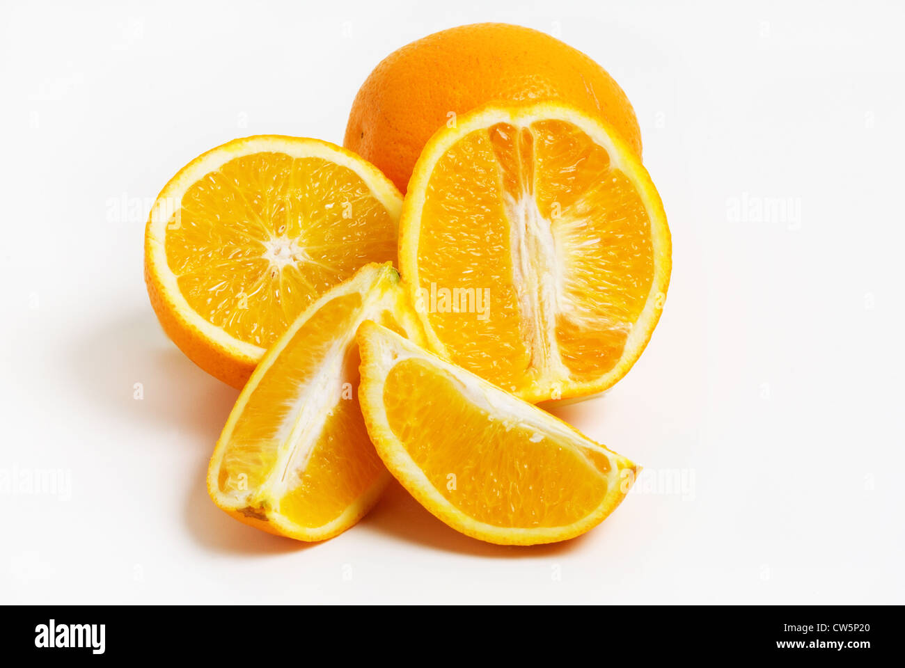 Orange fruit cut out. Stock Photo
