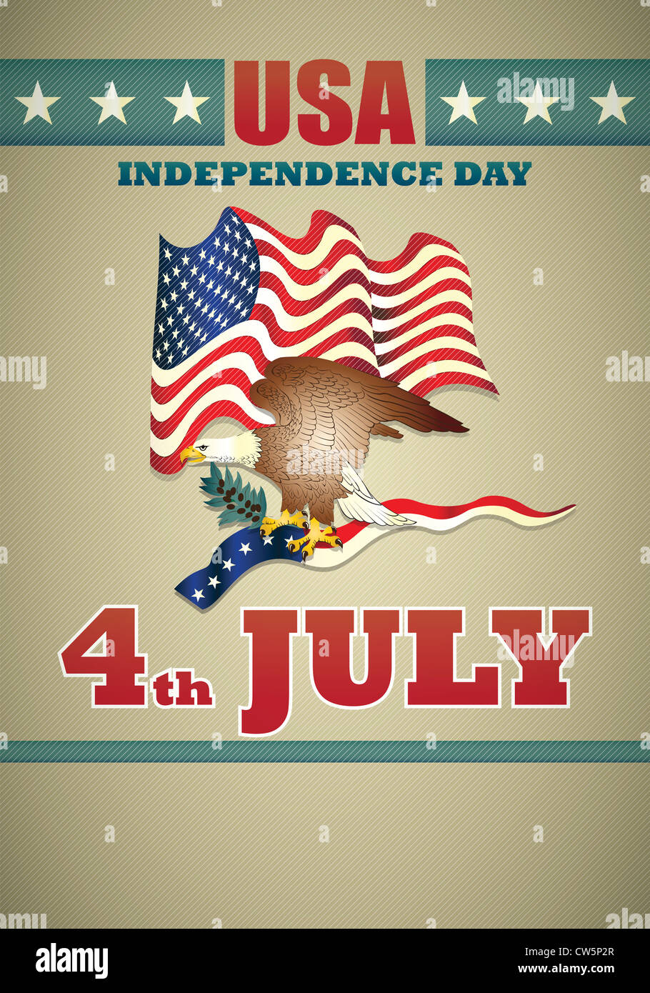 poster of independence day usa Stock Photo