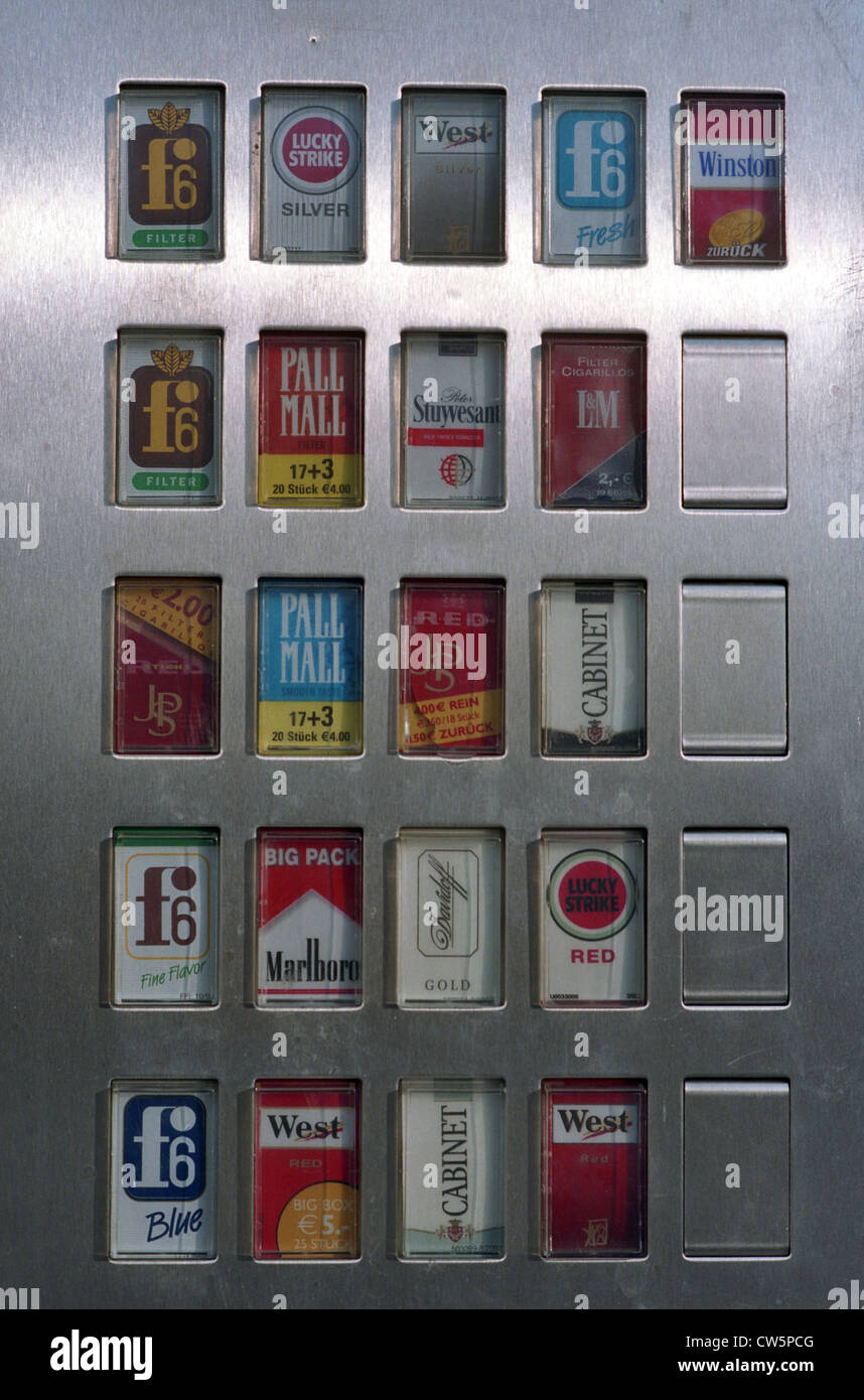 Cigarette vending machine in East Germany Stock Photo