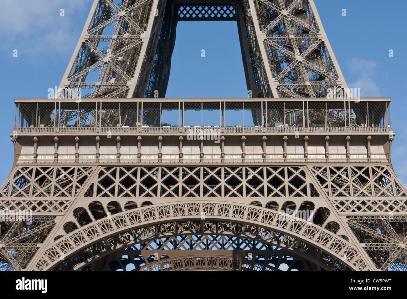 Tour Eiffel, detail of the first platform Stock Photo - Alamy