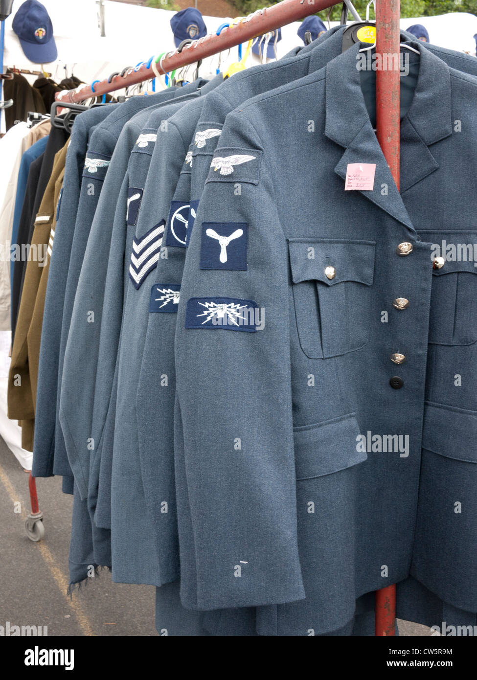 Old RAF Uniforms for sale on rack, England,UK Stock Photo - Alamy