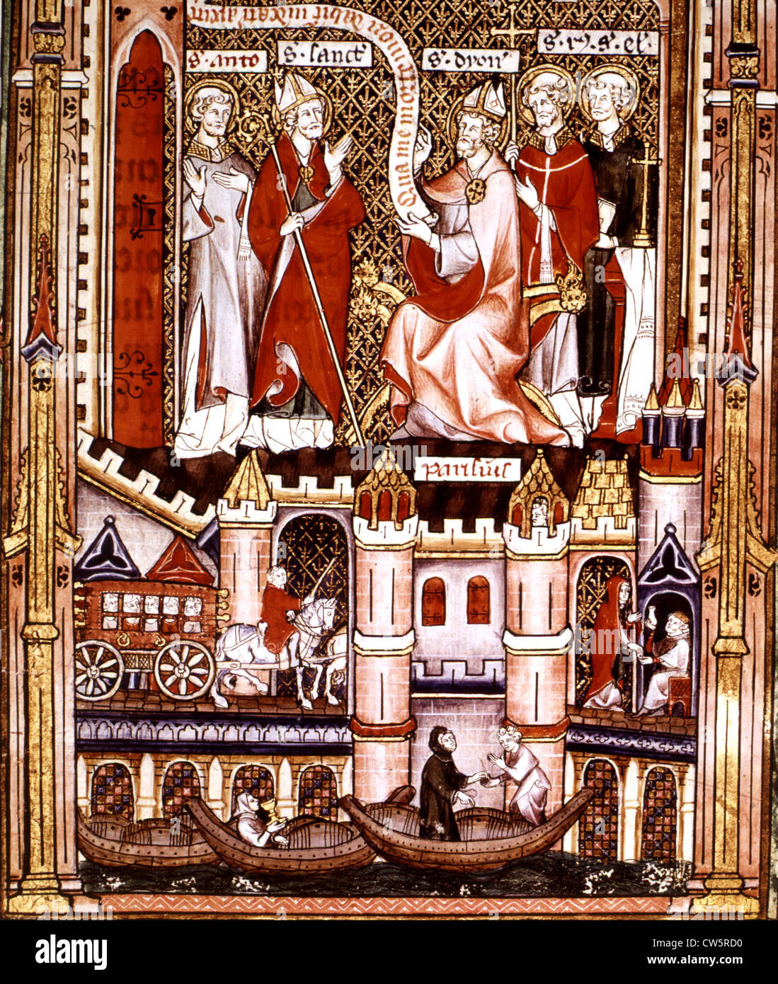 Monk Yves of St. Denis Life of St. Denis Stock Photo Alamy