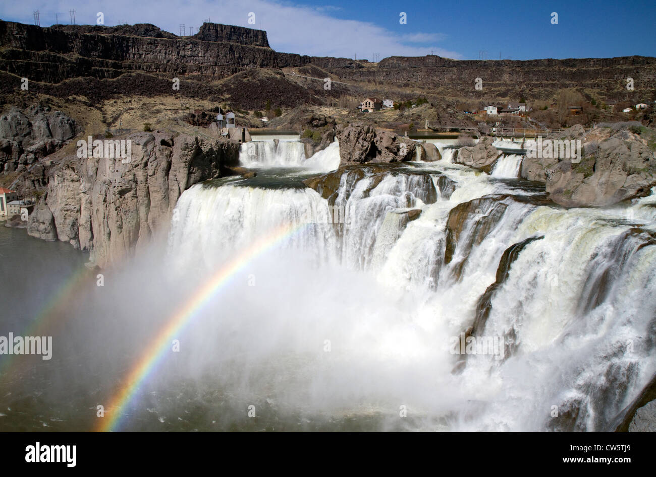 Shoshone Falls is a waterfall located on the Snake River in Twin Falls County, Idaho, USA. Stock Photo