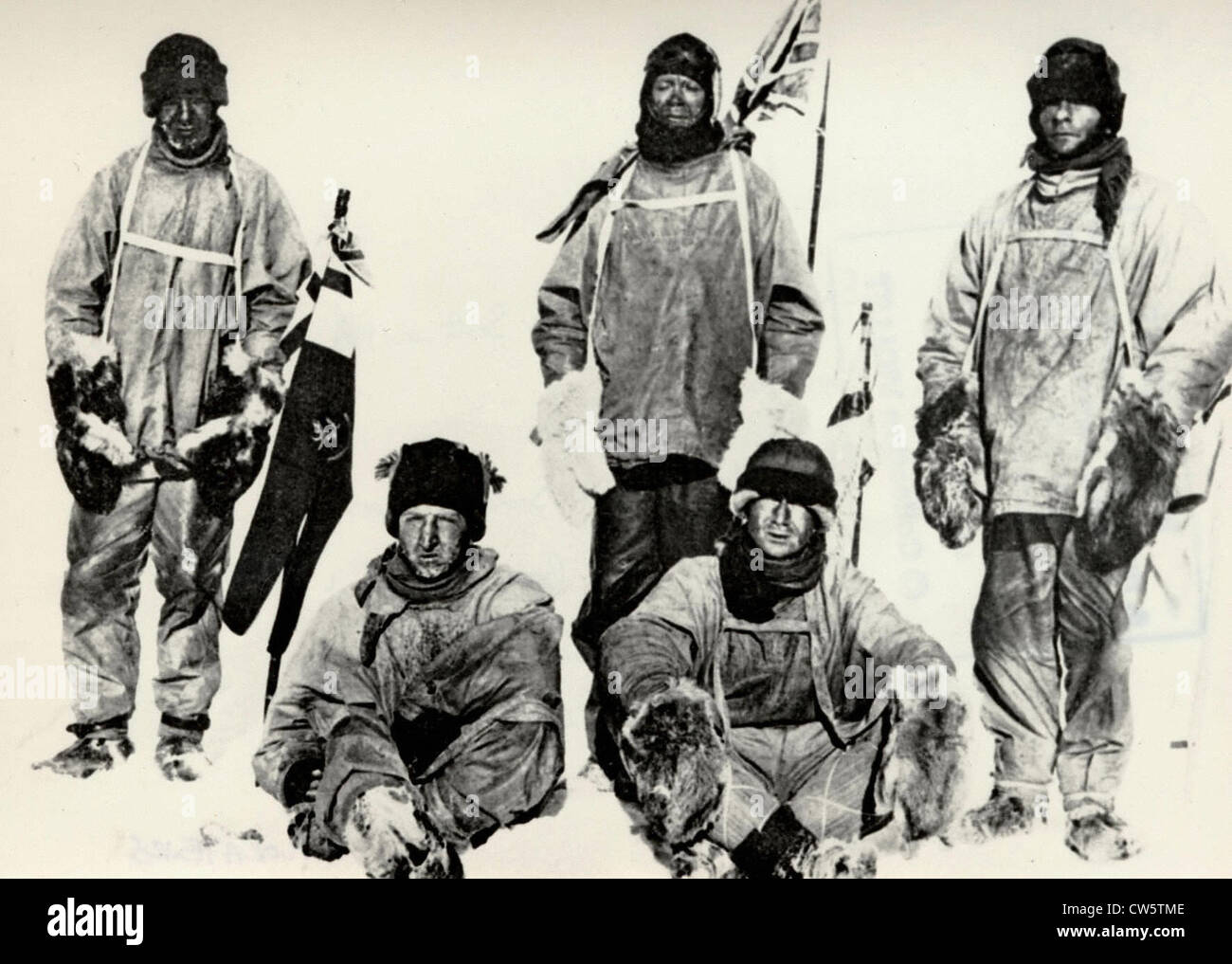 Expedition of Captain Scott to the South Pole in 1912 Stock Photo