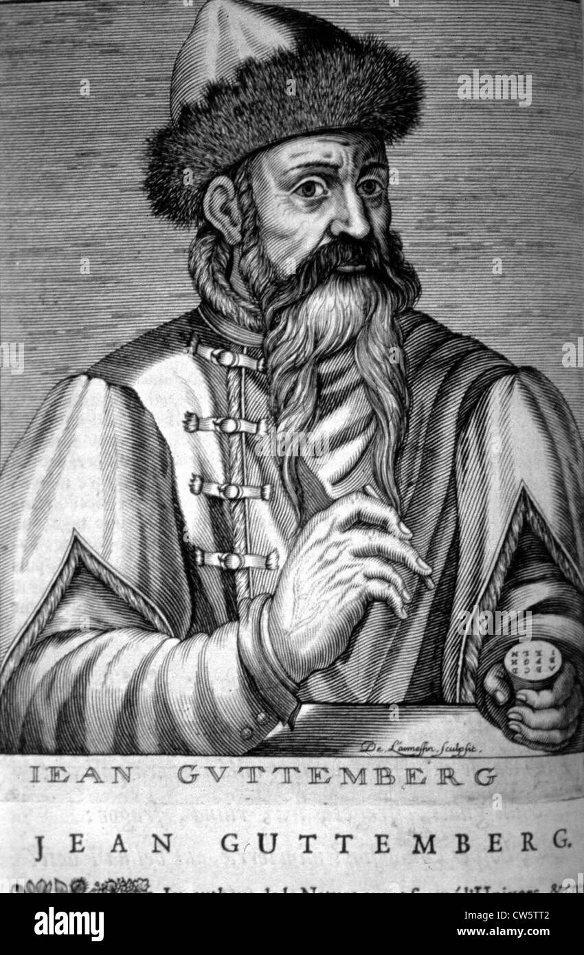 Johann gensfleisch gutenberg Black and White Stock Photos & Images Alamy