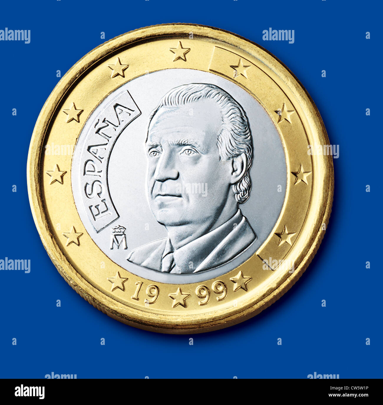Coin of 1 euro (Spain Stock Photo Alamy