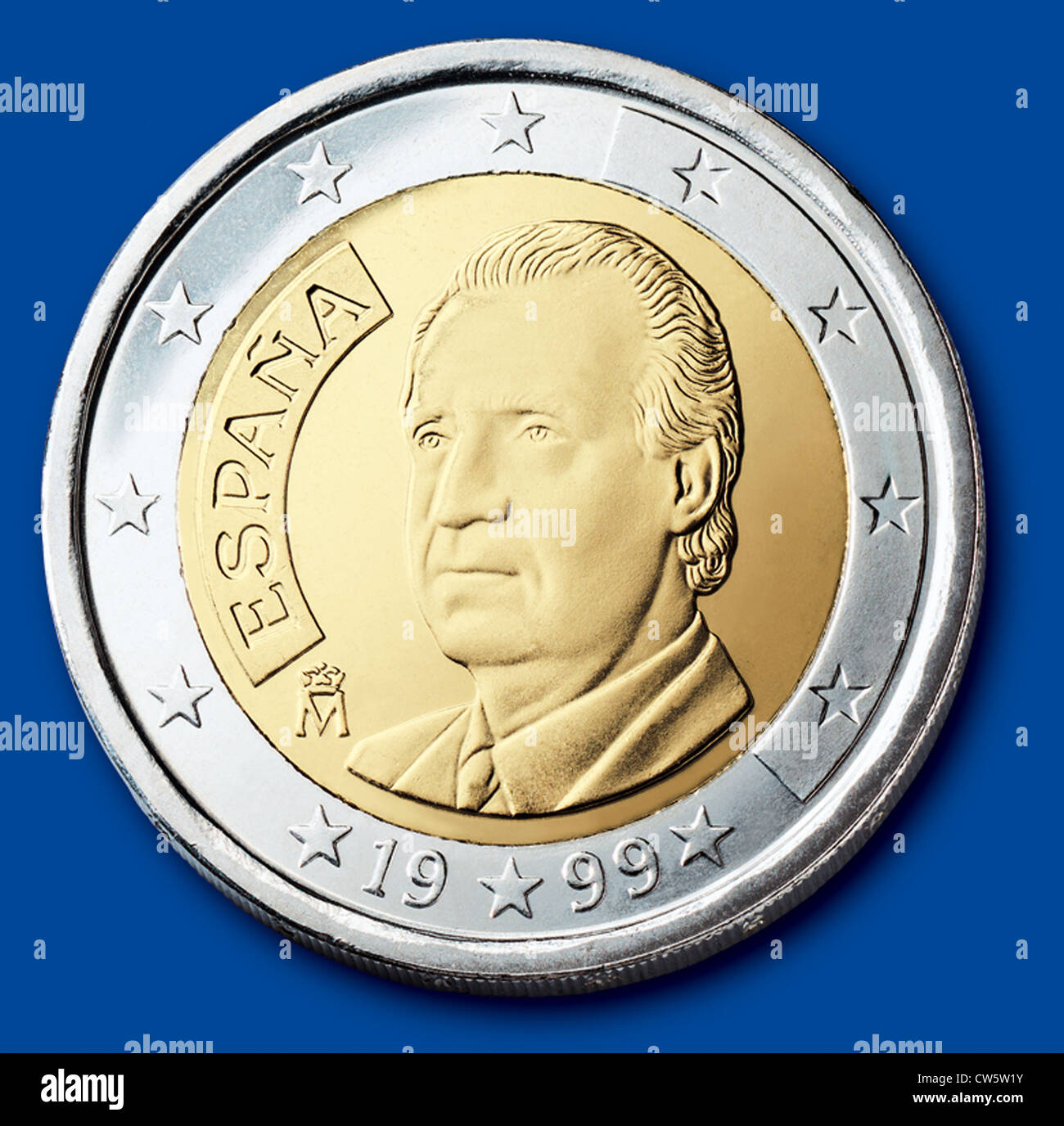 Coin of 2 euros (Spain Stock Photo Alamy