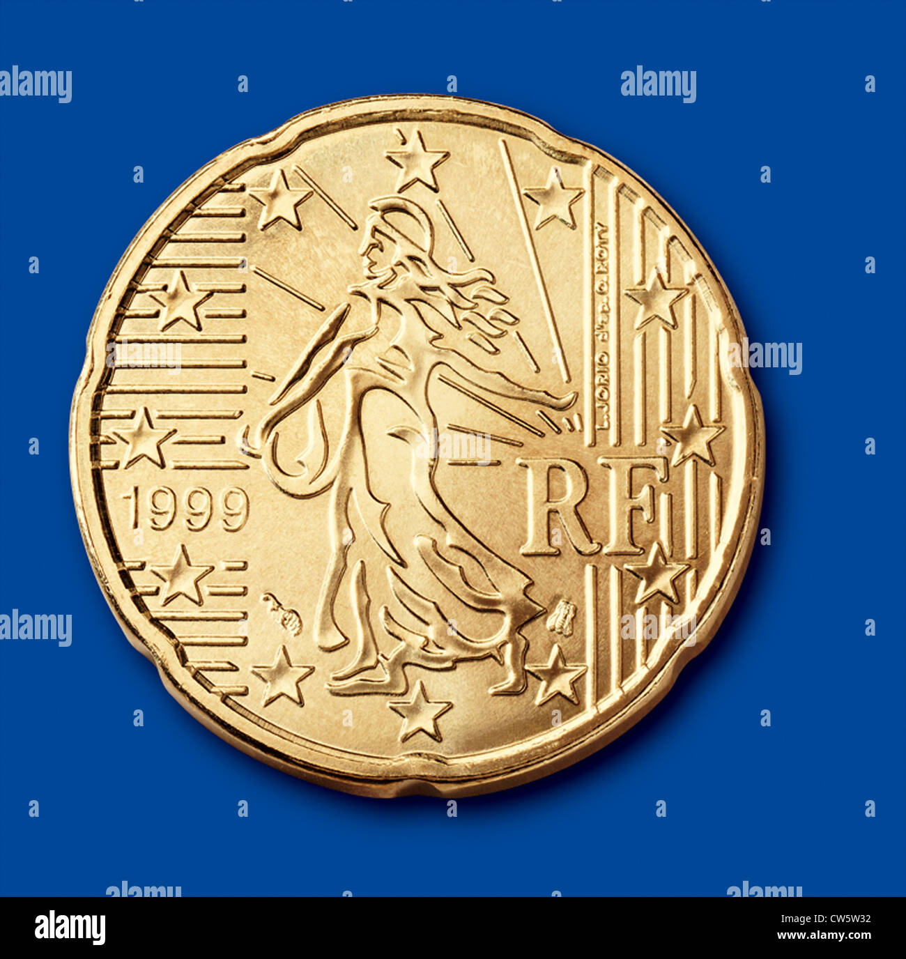 Coin of 20 cents (France Stock Photo - Alamy