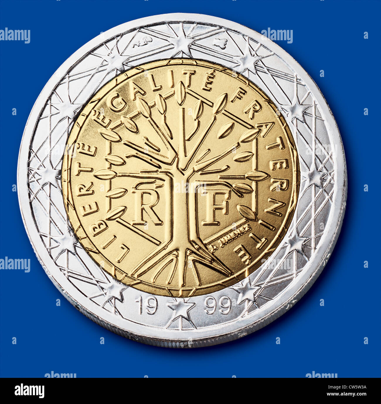 Coin of 2 euros (France Stock Photo - Alamy