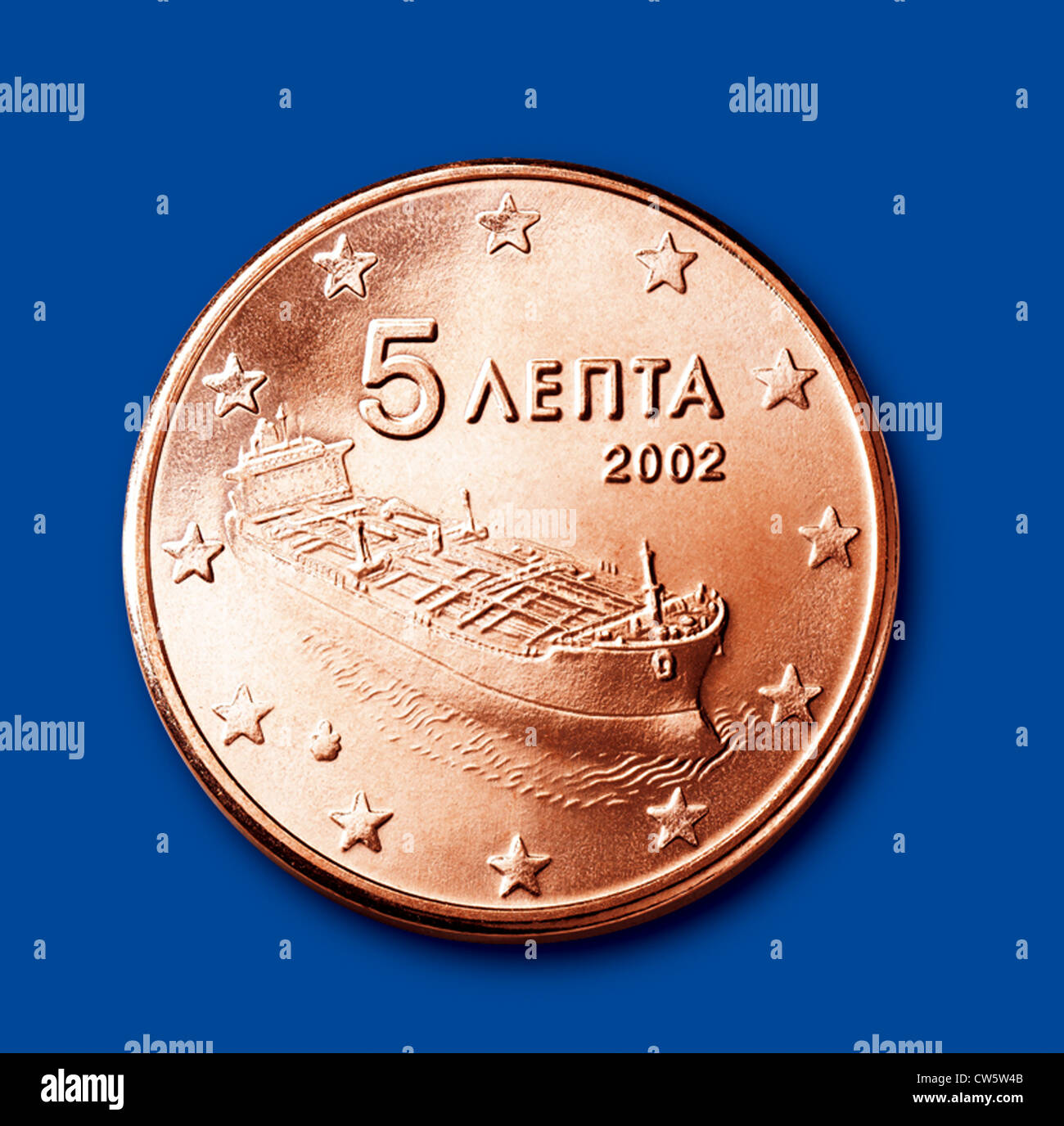 Coin of 5 cents (Greece Stock Photo - Alamy