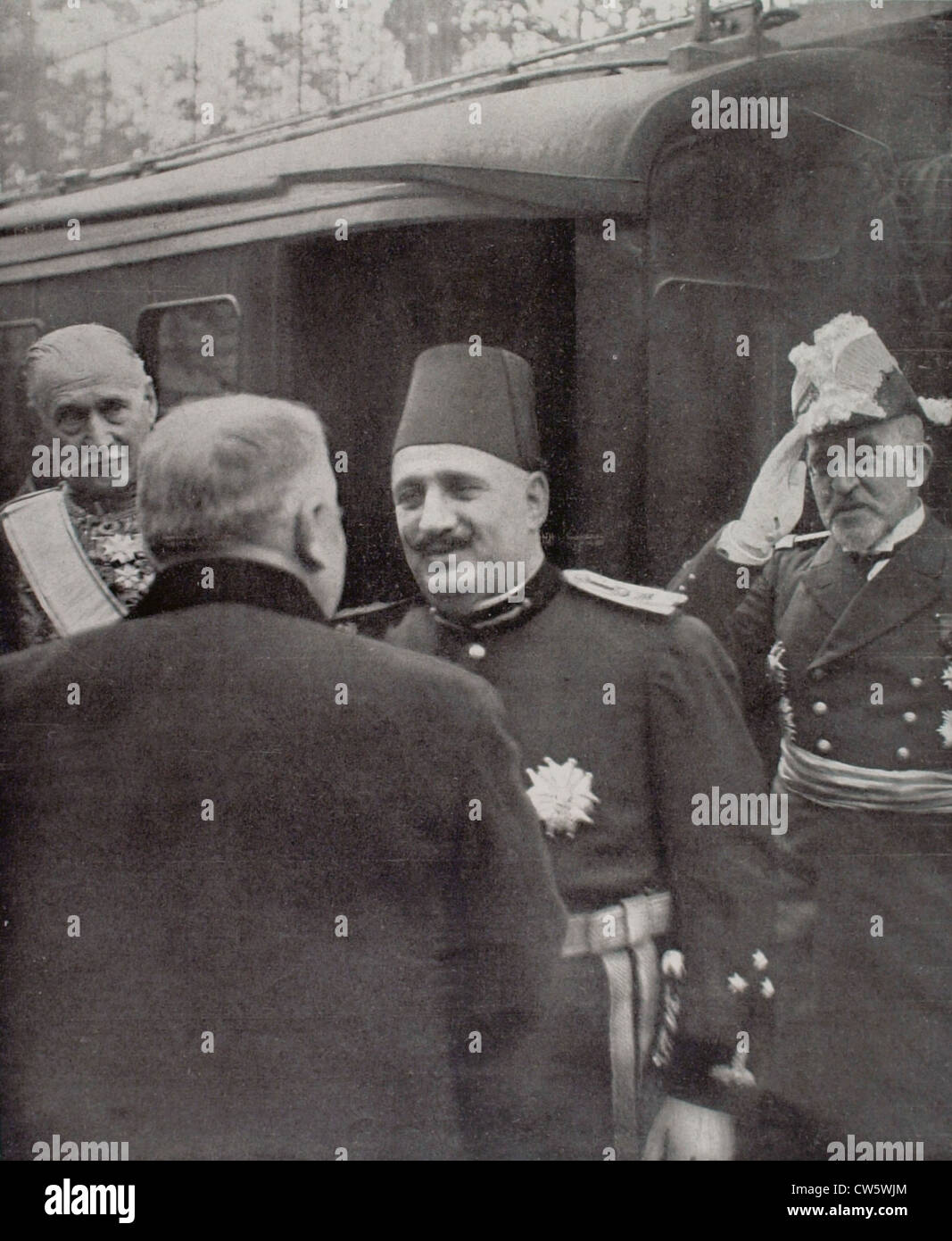 Fouad I, King of Egypt, in Paris, 1927 Stock Photo
