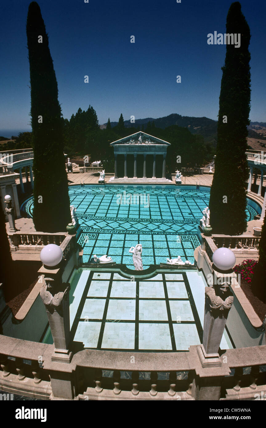 The Neptune pool at Hearst Castle, San Simeon, California, USA Stock Photo