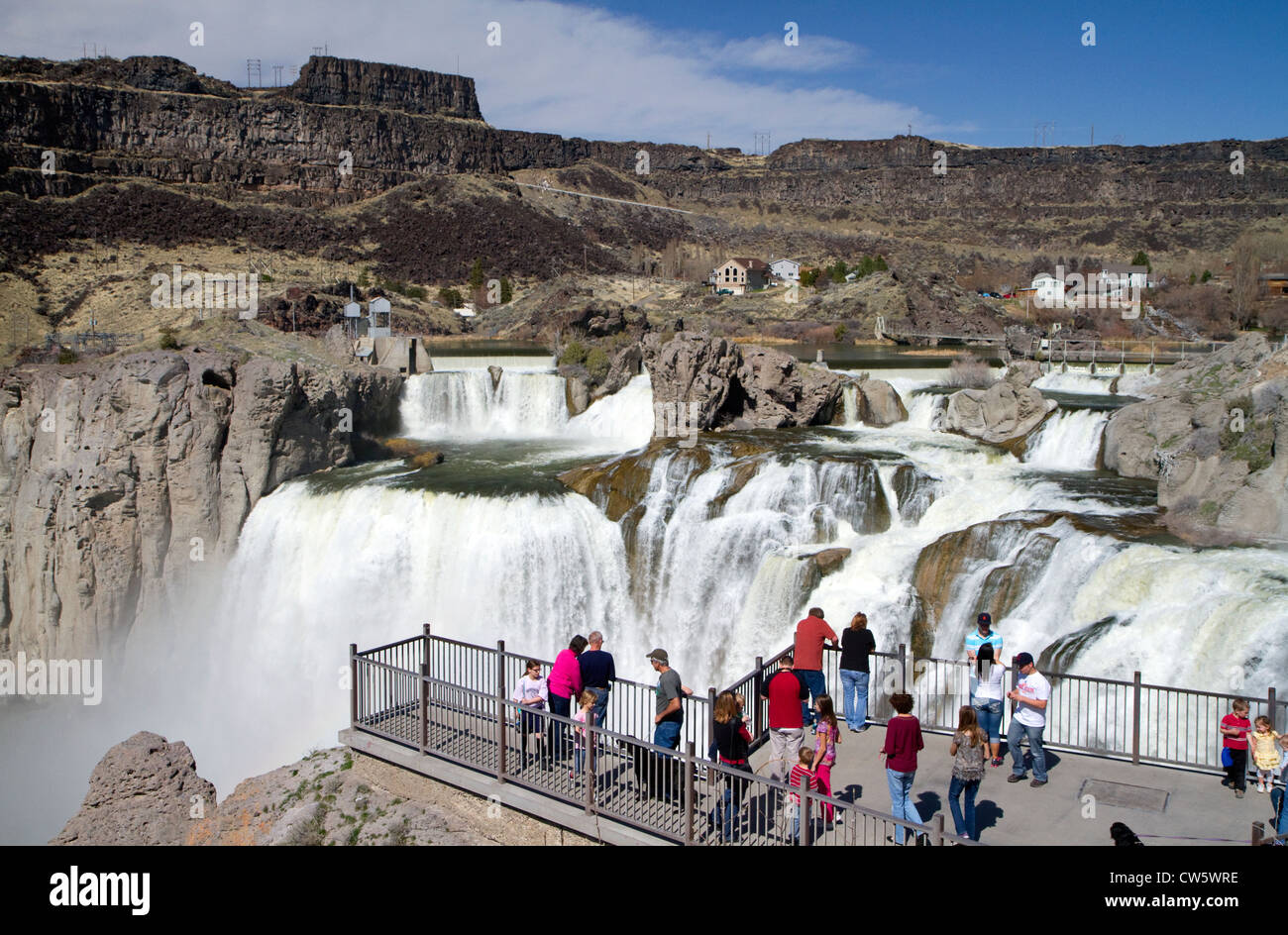 Shoshone Falls is a waterfall located on the Snake River in Twin Falls County, Idaho, USA. Stock Photo