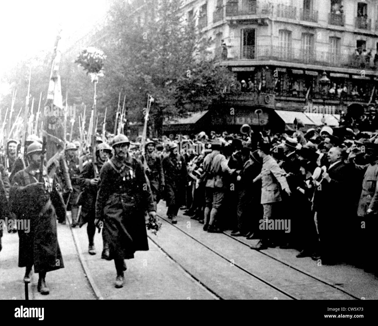 World War I. Bastille Day parade, July 14, 1917 Stock Photo