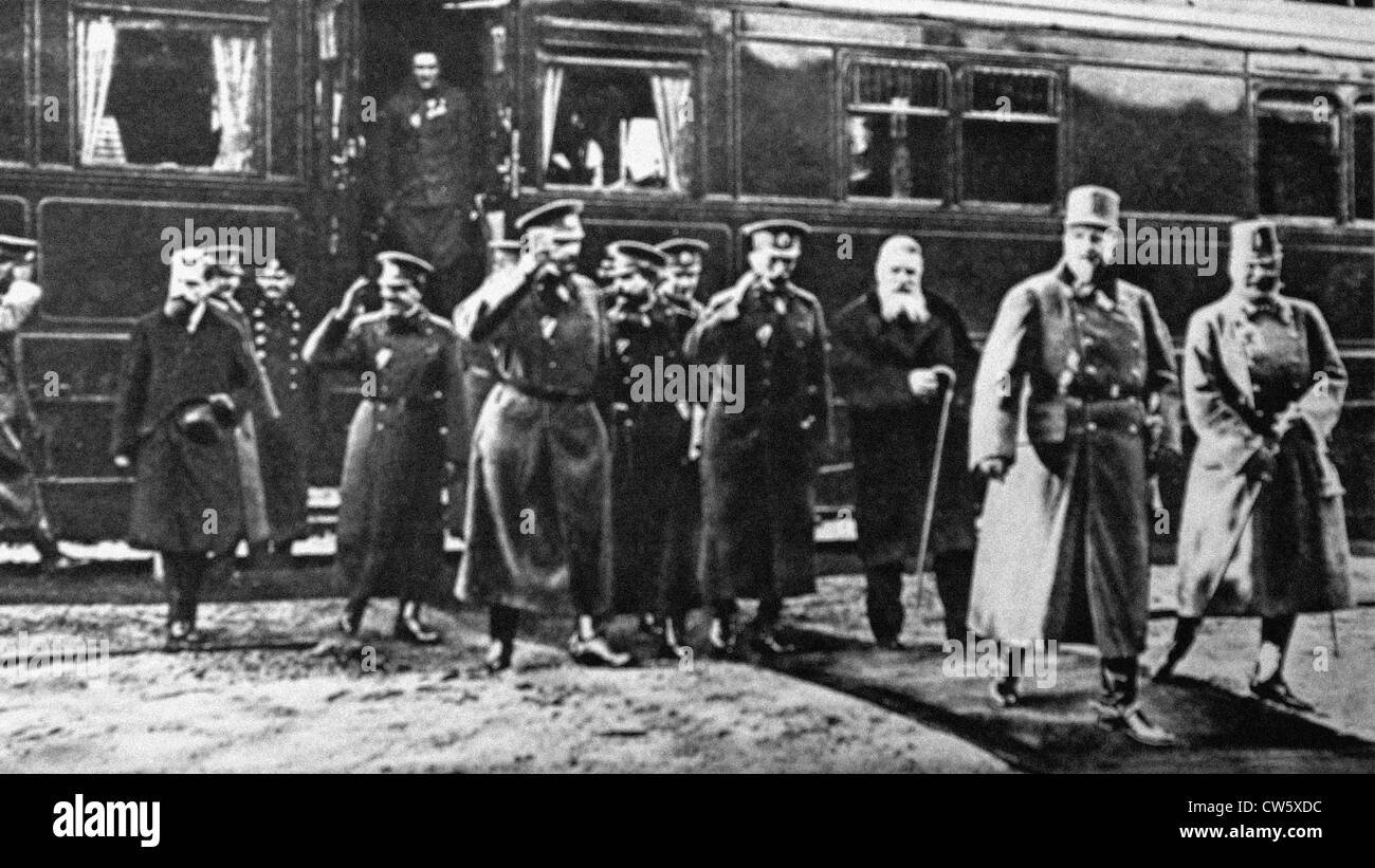 World War I. Arrival of Tsar Ferdinand I of Bulgaria  in Vienna Stock Photo