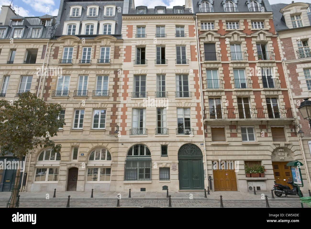 Ancient houses, Place Dauphine, Paris Stock Photo