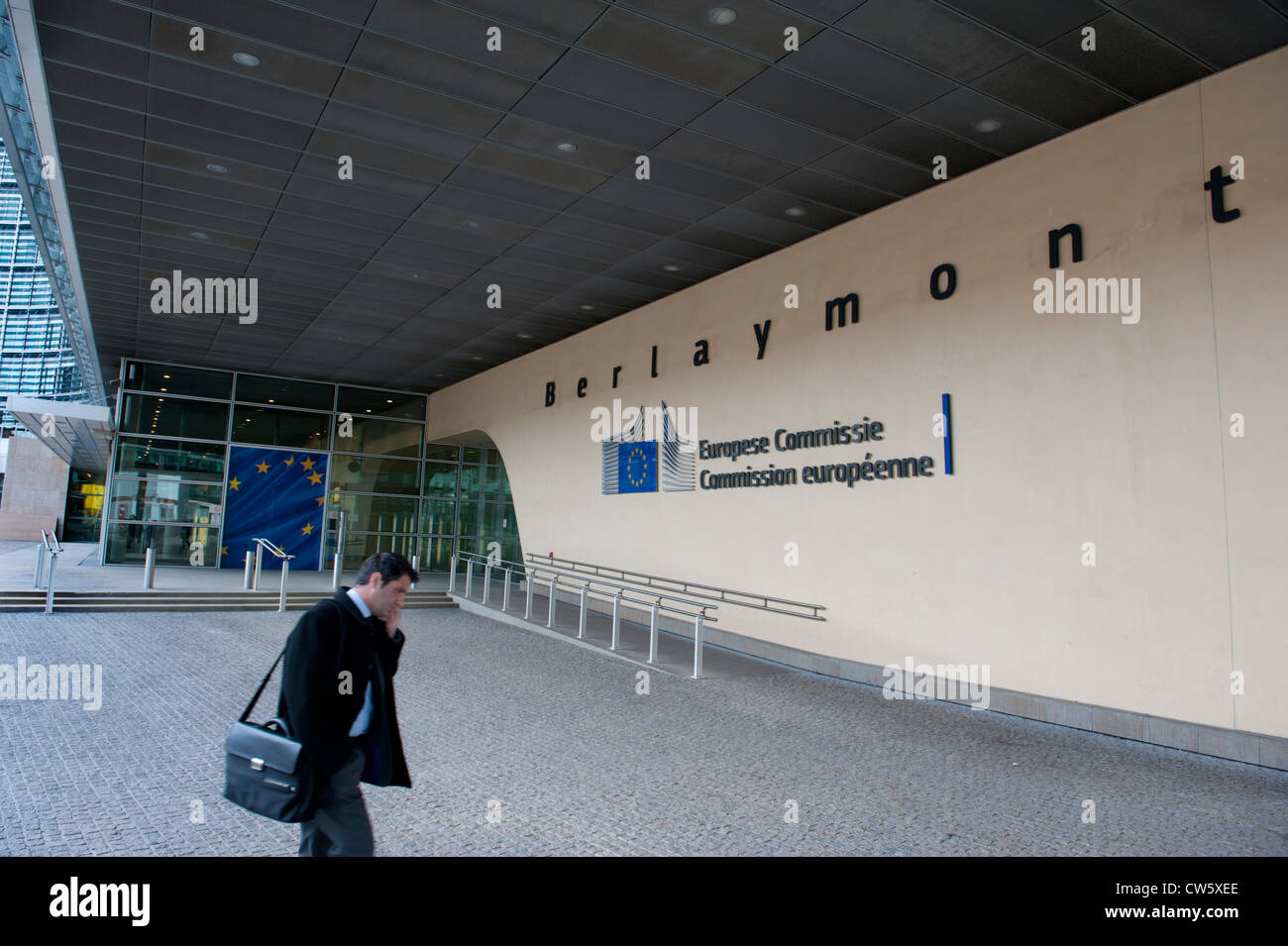 The Berlaymont building, headquarters of European Commission, Brussels, Belgium Stock Photo